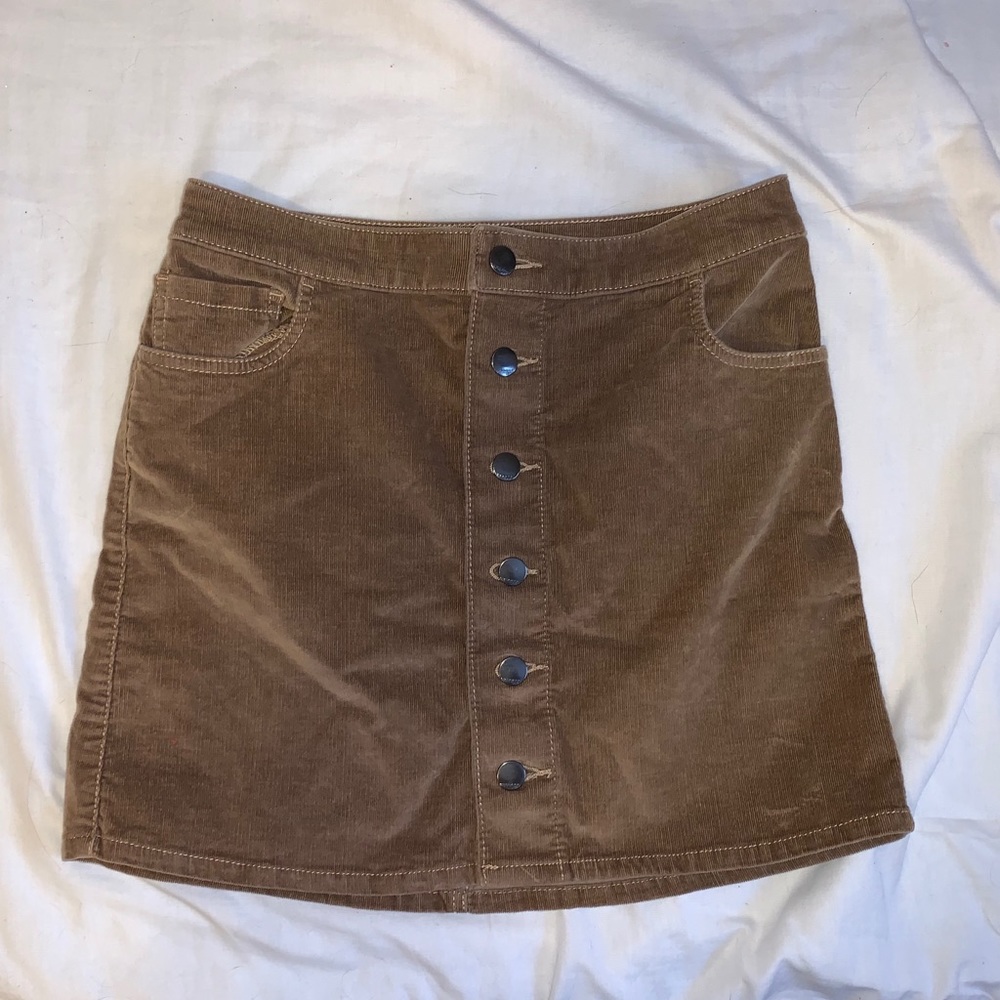 Express Corduroy A Line Skirt